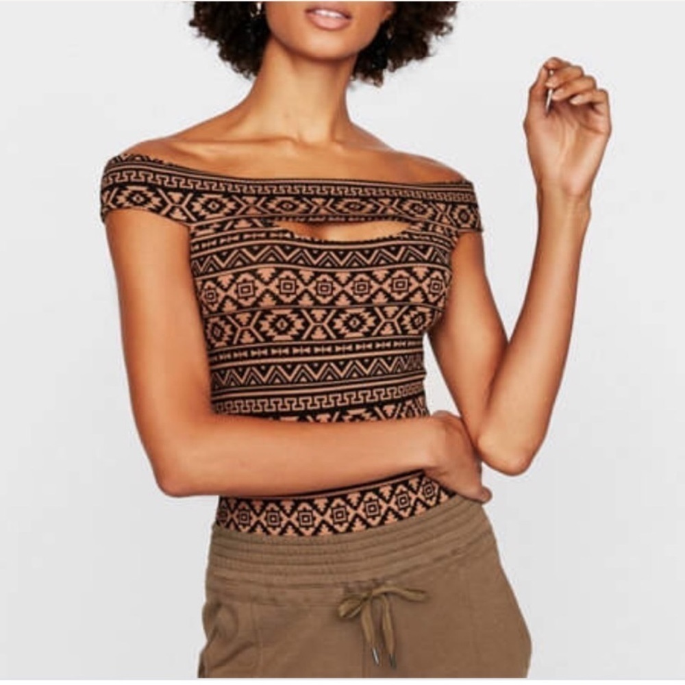Express Tribal Print Body Thong Suit XSP​​